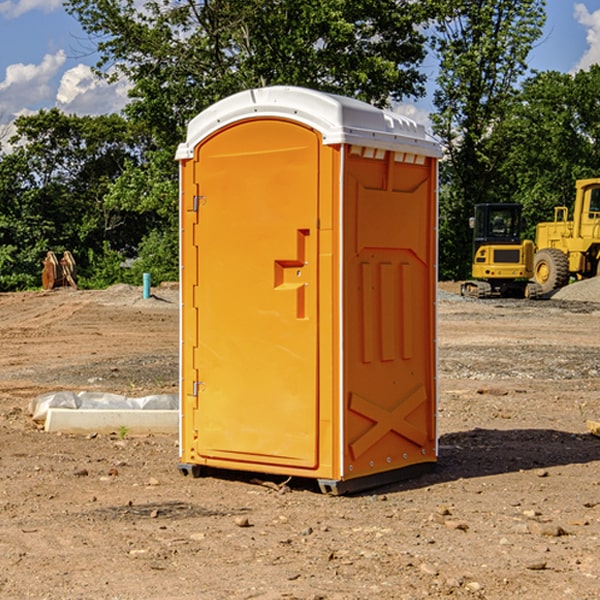 how often are the porta potties cleaned and serviced during a rental period in Sayner